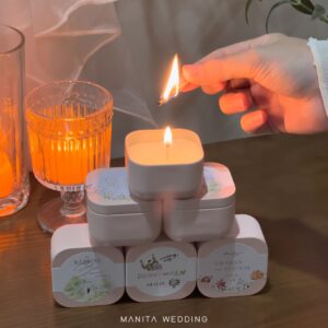 เทียนหอมตลับชมพู