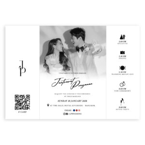 การ์ดแต่งงาน การ์ดแต่งงานใส่รูปภาพ R25-044