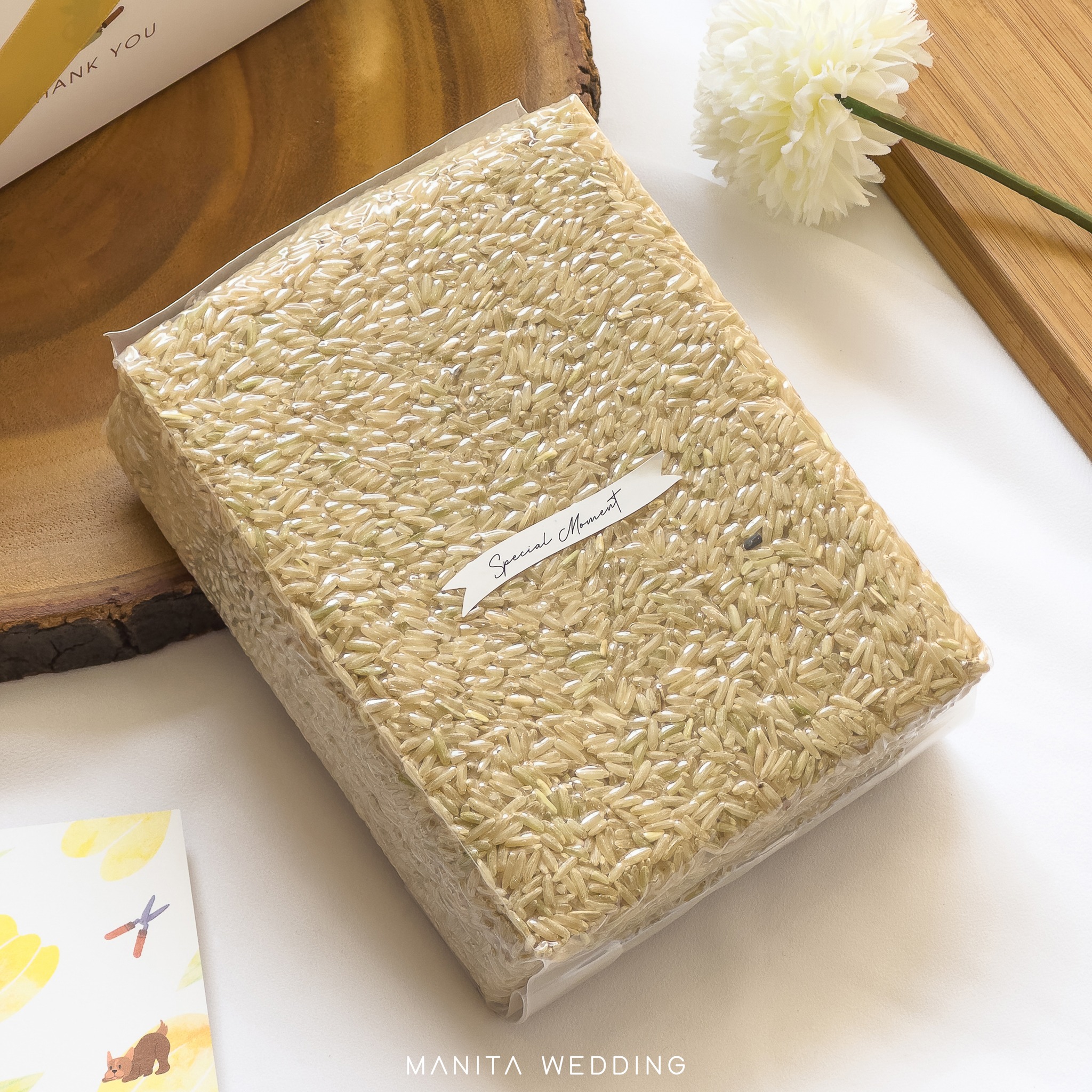 ของรับไหว้ เซต L ชาม ช้อนส้อมเกาหลีและข้าวกล้อง