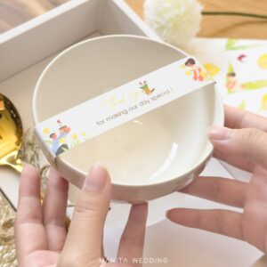 ของรับไหว้ เซต L ชาม ช้อนส้อมเกาหลีและข้าวกล้อง