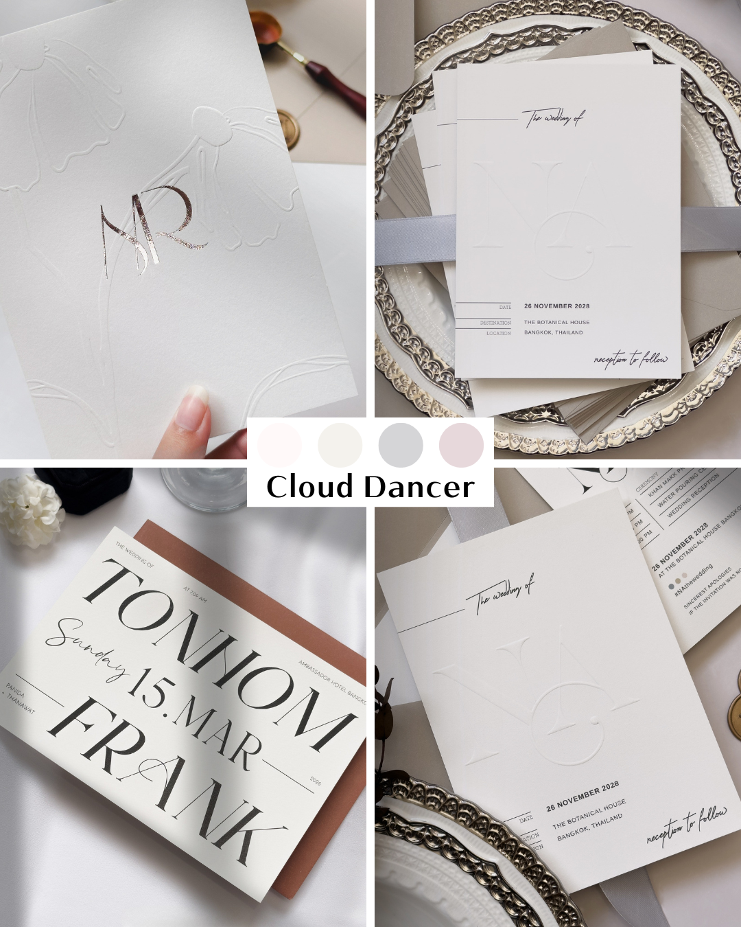 Cloud Dancer เลือกการ์ดแต่งงาน การ์ดแต่งงานตรงธีม การ์ดแต่งงานสวยหรู Manita Wedding การ์ดแต่งงานมินิมอล การ์ดแต่งงานพาสเทล การ์ดแต่งงานโทนสี ร้านการ์ดแต่งงาน จัดงานแต่ง ร้านการ์ดแต่งงาน ทำการ์ดแต่งงาน งานแต่งสวยหรู สถานที่จัดงานแต่ง แต่งงานงบประหยัด แต่งงานมินิมอล เทรนด์สีการ์ดแต่งงาน
