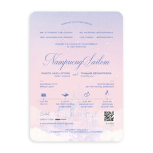 การ์ดแต่งงาน การ์ดแต่งงานรูปคาแรคเตอร์ R26-007