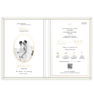 การ์ดแต่งงาน การ์ดแต่งงานใส่รูปภาพ R26-010