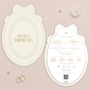การ์ดแต่งงาน การ์ดแต่งงานภาพวาดระบายสีน้ำ R26-011